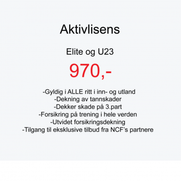 Aktiv lisens(Elite/U23)