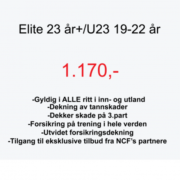 Elite 23 år+/U23 19-22 år