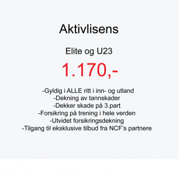 Aktiv lisens(Elite/U23)