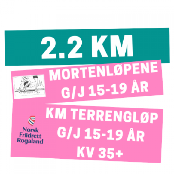 <b>Terrengløp kort løype 2,2 km</b>